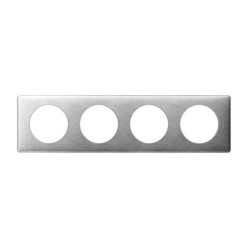 [PTG013.01501] Legrand 068924, Placă Céliane, Metal, 4 Module, Aluminiu