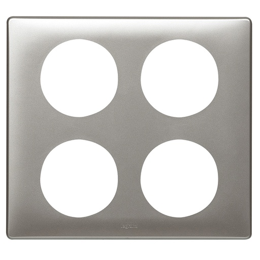 [PTG013.01510] Legrand 068968, Placă Céliane, Metal, 2 pentru 2 Module, Titan