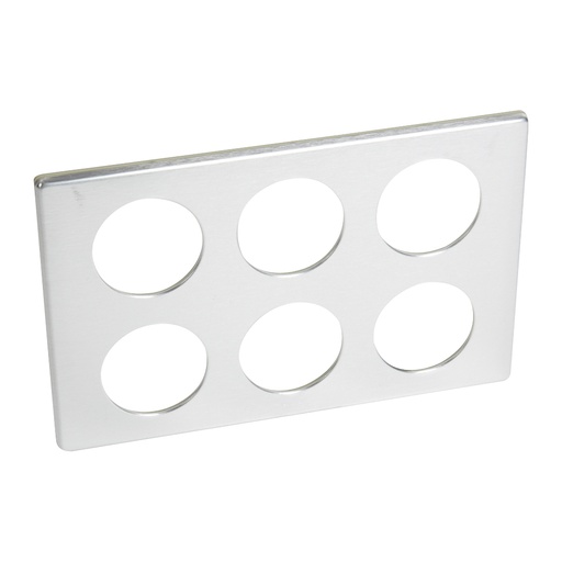 [PTG013.01522] LEGRAND 068920, Céliane Plate, Metal, 2 for 3 Modules, Aluminum