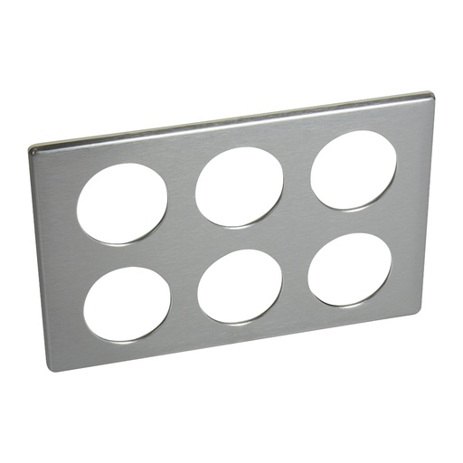 [PTG013.01526] LEGRAND 068970, Céliane Plate, Metal, 2 for 3 Modules, Tungsten