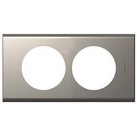 [PTG013.01537] LEGRAND 069118, Céliane Plate, Materials, 2 Modules, for Renovation, Velvet Nickel