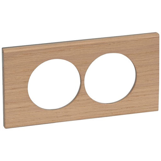 [PTG013.01539] Legrand 069058, Placă Céliane, Materiale, 2 Module, pentru Renovare, Stejar Înălbit
