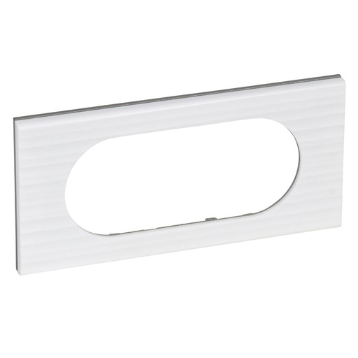 [PTG013.01544] LEGRAND 069015, Céliane Plate, Materials, 4/5 Modules, Grooved Corian