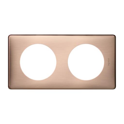 [PTG013.01547] Legrand 068992, Placă Céliane, Metal, 2 Module, Cupru