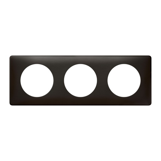 [PTG013.01554] Legrand 068983, Placă Céliane, Metal, 3 Module, Carbon