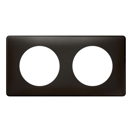 [PTG013.01555] LEGRAND 068982, Céliane Plate, Metal, 2 Modules, Carbon