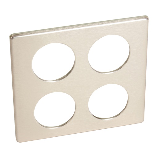 [PTG013.01567] LEGRAND 069078, Céliane Plate, Metal, 2 for 2 Modules, Copper