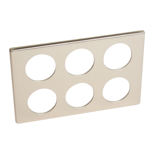 [PTG013.01568] LEGRAND 069079, Céliane Plate, Metal, 2 for 3 Modules, Copper