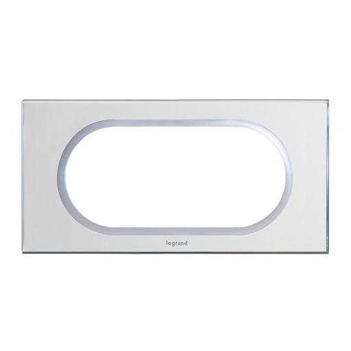 [PTG013.01569] LEGRAND 069125, Céliane Plate, Materials, 4/5 Modules, Mirror Glass
