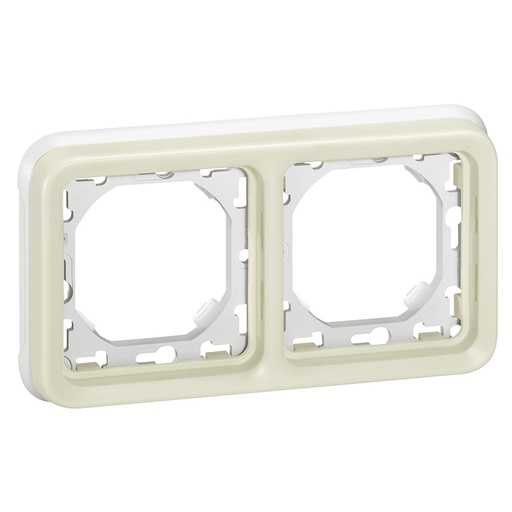 [PTG013.01581] LEGRAND 069694, Plexo IP 55 Flush, Mounted Support Frame, 2 Devices, White, Horizontal Mounting