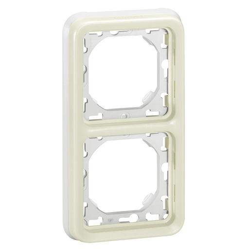 [PTG013.01585] LEGRAND 069696, Plexo IP 55 Flush, Mounted Support Frame, 2 Devices, White, Vertical Mounting