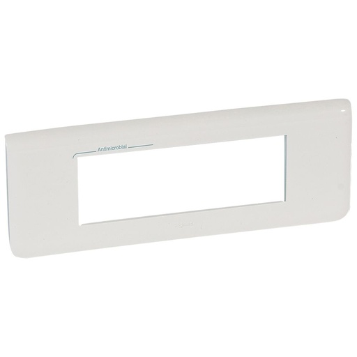[PTG013.01591] LEGRAND 078726, Mosaic Antimicrobial White Frame, for 6 Horizontal Modules
