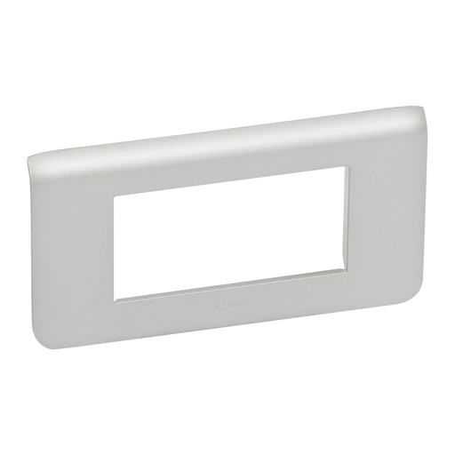 [PTG013.01623] Legrand 079314, Ramă Mosaic, 4 Module Orizontale, Aluminiu