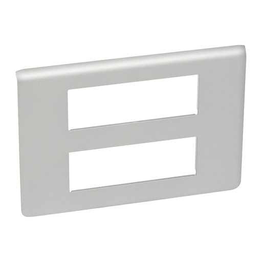[PTG013.01633] Legrand 079336, Ramă Mosaic, 2 pentru 6 Module, Aluminiu