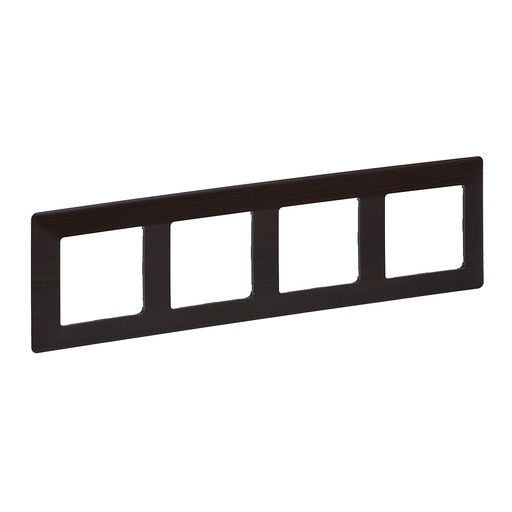 [PTG013.01784] Legrand 754174, Ramă Valena Life, 4 Module, Lemn Închis la Culoare