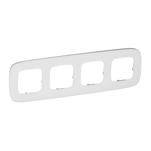 [PTG013.01858] Legrand 755544, Ramă Valena Allure, 4 Module, Sticlă Albă