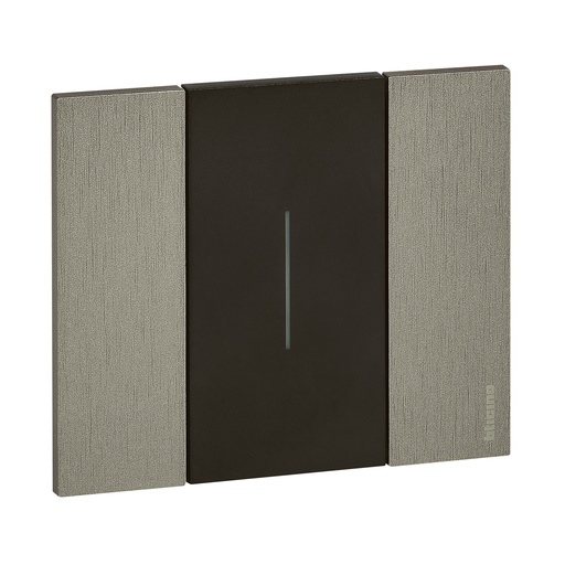 [PTG013.01892] BTicino KA4802ZG, L.Now, Ramă 2 Module, Oțel