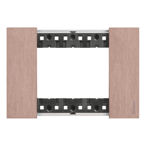 [PTG013.01897] BTicino KA4803ZM, L.Now, Ramă 3 Module, Cupru