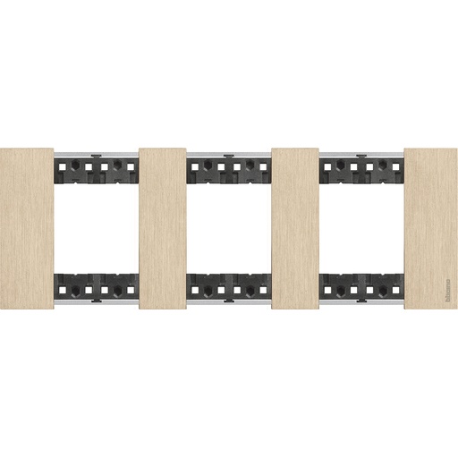 [PTG013.01964] BTICINO KA4802M3ZW, L.Now, 3X2 Frame with Gold Modules