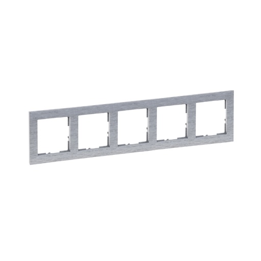 [PTG013.02023] LEGRAND 721565, 5 Modules Frame, Brushed Aluminum