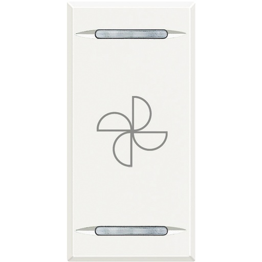 [PTG032.00157] BTICINO HD4911BC, Axolute Myhome Bus Key Cover, Toggle Fan Symbol, 1 Module, White