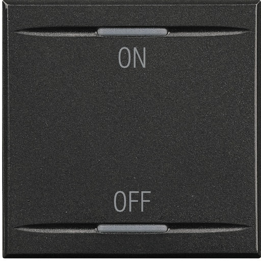 [PTG032.00173] BTICINO HS4911/2AG, Axolute Myhome Bus Key Cover, On/Off Symbol, 2 Modules, Anthracite