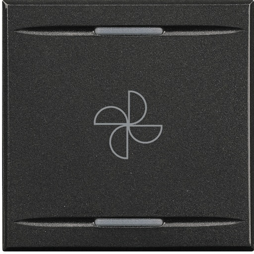 [PTG032.00177] BTICINO HS4911/2BC, Axolute Myhome Bus Key Cover, Rocker Fan, 2 Modules, Anthracite