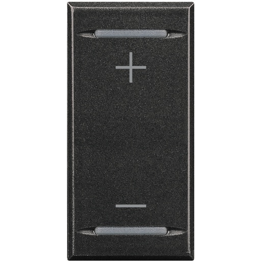 [PTG032.00178] BTicino HS4911AD, Axolute MyHome Bus, Capac buton, Simbol +/-, tip basculant, 1 modul, Antracit  