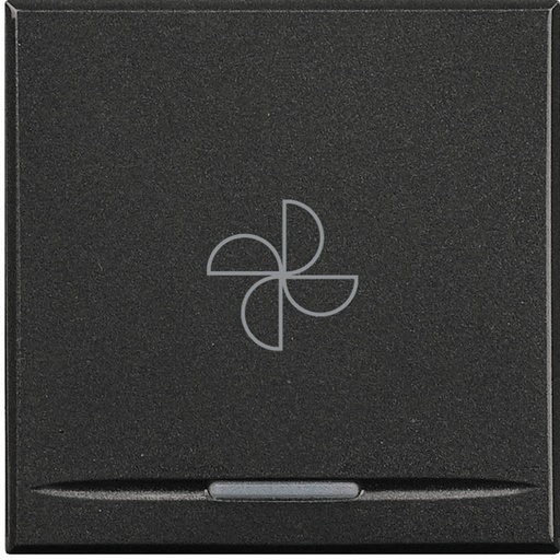 [PTG032.00190] BTicino HS4915/2BC, Axolute MyHome Bus, Capac buton apăsare, Simbol ventilator, 2 module, Antracit  