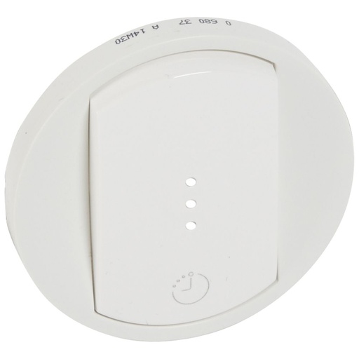 [PTG032.00298] LEGRAND 068037, Céliane Plate, Timer Switch/Switch + Delayed Ventilation, White