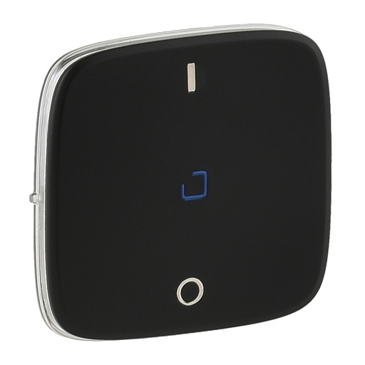 [PTG032.00418] Legrand 755048, Placă Valena Allure, Comutator bipolar cu indicator, Negru  