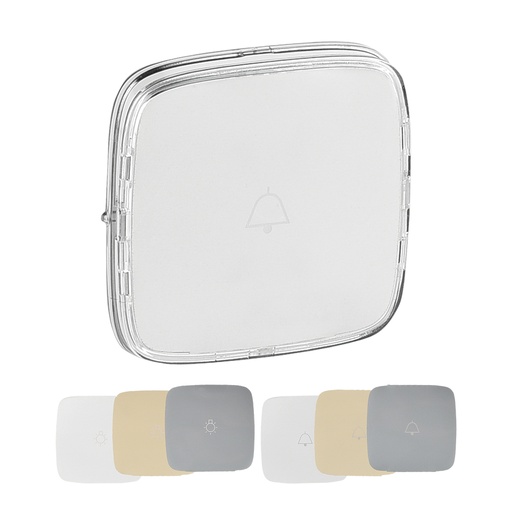 [PTG032.00428] Legrand 755115, Placă Valena Allure, Buton cu suport etichetă iluminat, 3 culori  