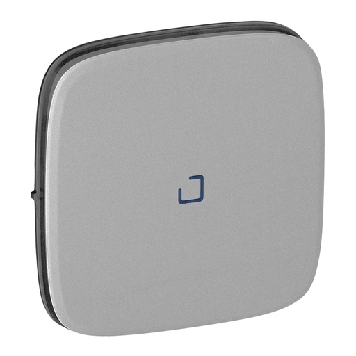 [PTG032.00433] Legrand 755087, Placă Valena Allure, Comutator/Buton iluminat (lentilă albastră), Aluminiu  
