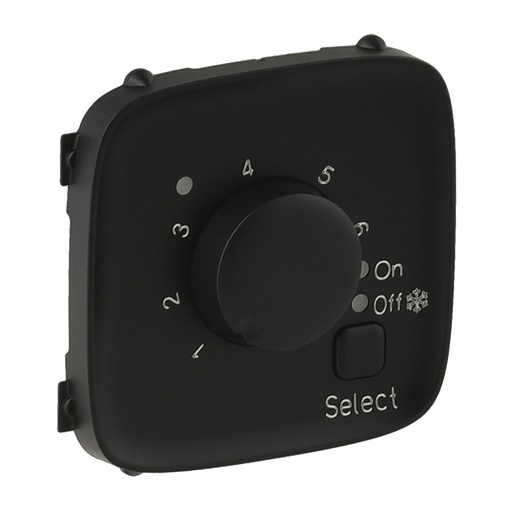 [PTG032.00473] Legrand 755328, Placă Valena Allure, Termostat pentru încălzire în pardoseală, Negru  