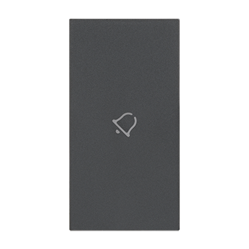 [PTG032.00481] BTicino KG01M2D, L.Now, Buton sonerie, 2 module, Negru  