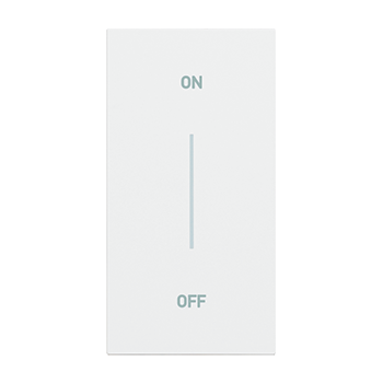 [PTG032.00580] BTICINO KW01MH2AG, Cover with On/Off Living Now White Screen Printing