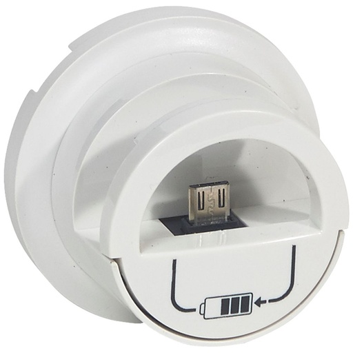 [PTG032.00631] Legrand 068210, Placă Céliane, Dublă priză pentru încărcător USB, Versiune docking, Alb  