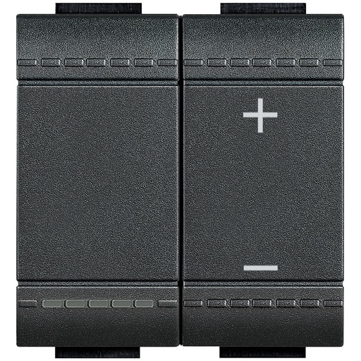 [PTG264.02177] BTICINO L4410N, Living Light Push Control Dimmer 1-10V, Anthracite, 2 Modules  