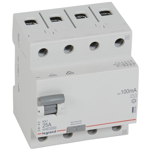 [PTG163.01276] Legrand 402066, Dispozitiv de curent rezidual (RCD) LR, 4P, 400 V, 25 A, 100 mA, tip AC