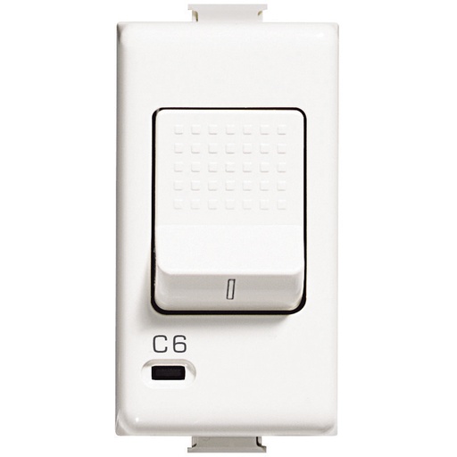 [PTG264.02223] BTICINO AM5206S, Disjunctor termomagnetic, 2 poli cu 1P protejat, 6A, 230Vac