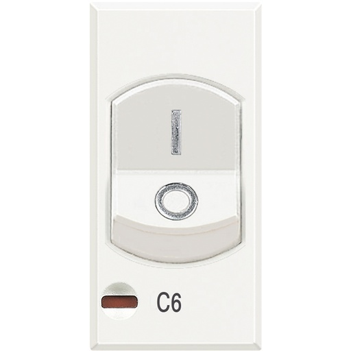 [PTG264.02231] BTICINO HD4301A6, Disjunctor termomagnetic, 2 poli cu 1P protejat, 6A, 230Vac, Icn = 1500A