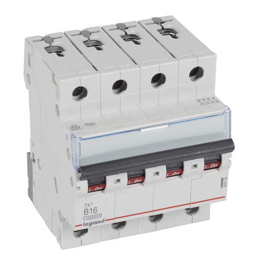 [PTG163.01436] LEGRAND 404154, TX³ 10000 MCB, 4P, 16 A, Curve B, 400 V