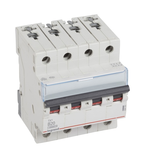 [PTG163.01437] LEGRAND 404155, TX³ 10000 MCB, 4P, 20 A, Curve B, 400 V