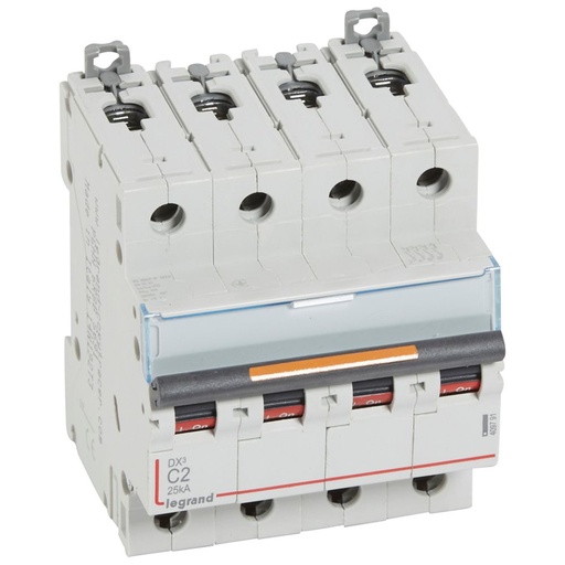 [PTG163.01722] LEGRAND 409791, MCB, DX³, 25 kA, 4P, 400 V, 2 A, Curbă C