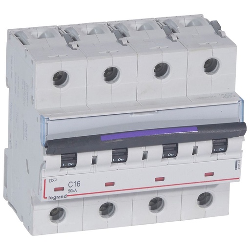 [PTG163.01876] LEGRAND 410174, MCB DX³, 50 kA, 4P, 400 V, 16 A, Curve C
