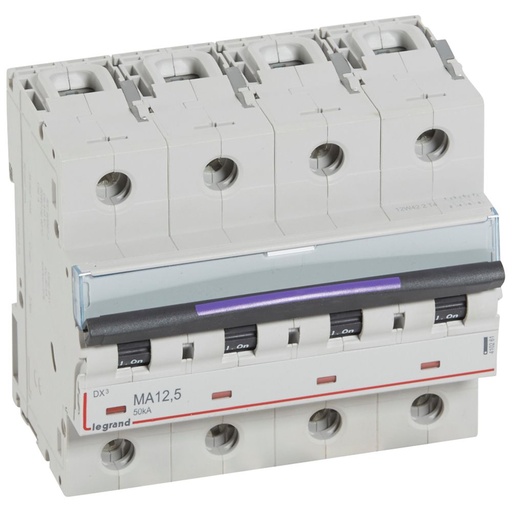 [PTG163.01928] LEGRAND 410261, Disjunctor Magnetic simplu DX³, mA, 4P, 12.5 A, 50 kA, Curbă MA, 6M