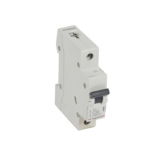 [PTG163.02007] LEGRAND 419845, MCB RX³ 6000, 1P, 230/400V, 50 A, Curbă C, Compatibil cu bare de alimentare tip pieptene