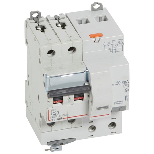 [PTG163.02055] LEGRAND 411173, Disjunctor diferential, DX³ 6000 -10 kA -2P-230 V -20 A -300 mA, tip AC