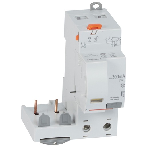 [PTG163.02131] LEGRAND 410413, Bloc diferential, 2P, 230 V, 40 A, 300 mA, tip AC, pentru 1 modul DX³
