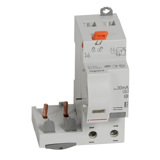 [PTG163.02136] LEGRAND 410429, Differential Block, 2P, 230 V, 63 A, 30 mA, Type A, 1 DX³ Module
